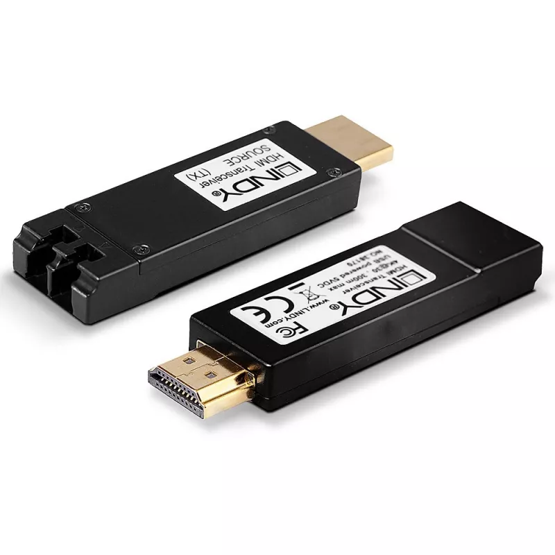 Πομποδέκτης & Δέκτης AV Lindy 300m Οπτικής ίνας HDMI 4K30 Extender
