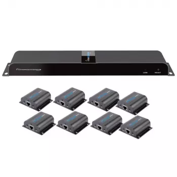 Techly HDMI 1x8 Extender Splitter μέσω CAT6/6a/7 50 m με IR-return IDATA EX-HL81TY