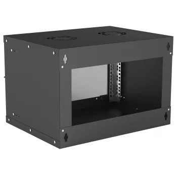 Επιτοίχιο rack δικτύου INTELLINET 714143 — 6U 19 ίντσες, 540×400×353 mm, γαλβανισμένος χάλυβας, γυάλινη πρόσοψη, IP20, μέγιστο 50 kg