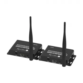 Techly IDATA HDMI-WL55 AV-Extender AV-πομπός & δέκτης μαύρο