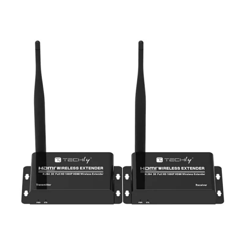 Techly IDATA HDMI-WL55 AV-Extender AV-πομπός & δέκτης μαύρο
