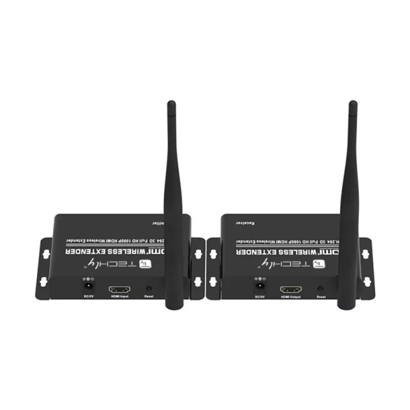 Techly IDATA HDMI-WL55 AV-Extender AV-πομπός & δέκτης μαύρο