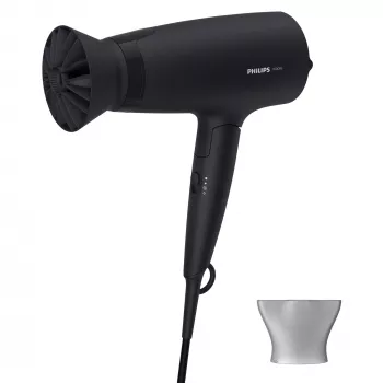 Σεσουάρ Philips 3000 Series BHD308/10 — 1600 W, 3 βαθμίδες θέρμανσης και 3 ταχύτητας, αναδιπλούμενη λαβή, κρίκος ανάρτησης