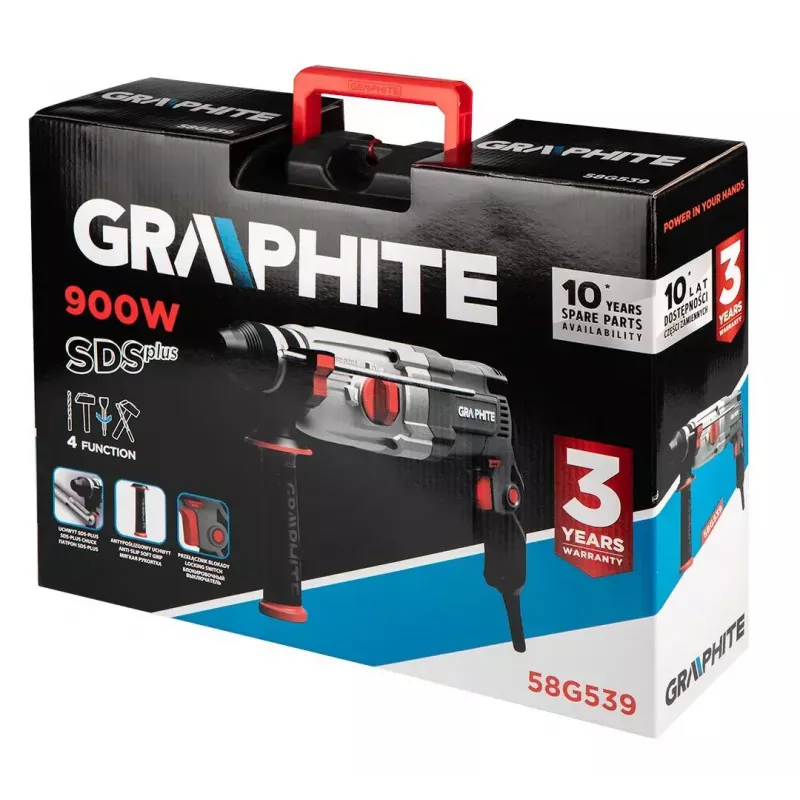 Πνευματικό Δράπανο GRAPHITE 58G539 — μονοκόμματο, συμπαγές σχέδιο