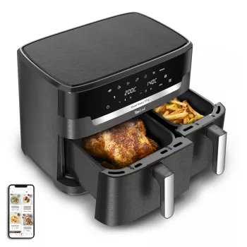 Τηγάνι βαθιάς τηγάνισης Tefal Easy Fry Dual XXL EY942HE0 Διπλό 11 L Επιτραπέζια συσκευή 2020 W Φριτέζα θερμού αέρα Γκρι