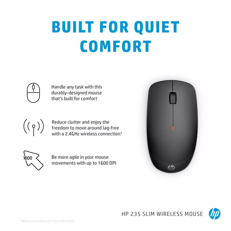 Ποντίκι HP 235 λεπτό Wireless RF Wireless
