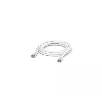 Καλώδιο δικτύου patch UBIQUITI UACC-CABLE-PATCH-OUTDOOR-5M-W, RJ-45 Cat5e, λεπτό σύρμα χαλκού, 5 m, λευκό, S/UTP