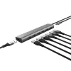 Trust Halyx 24967 USB hub 7 θυρών, USB 3.2 Gen 1, Type-A, 5000 Mbit/s, ασημί