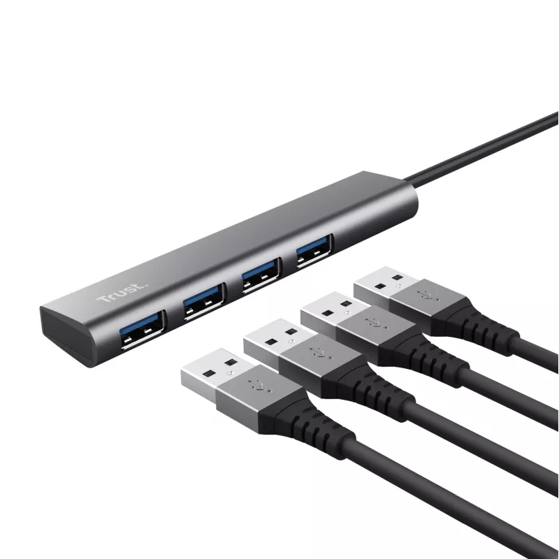 Trust Halyx USB 3.2 Gen 1 (3.1 Gen 1) Type-A 5 Mbit/s μαύρο, γκρι