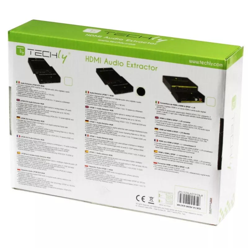Techly Εξαγωγέας ήχου 7.1 LPCM HDMI 4K UHD 3D IDATA HDMI-EA74K