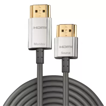 Lindy 4,5 m CROMO λεπτό καλώδιο High Speed HDMI με Ethernet, 4,5 m, HDMI Type-A (Standard), HDMI Type-A (Standard), 3D, μαύρο, χρυσό, ασημί