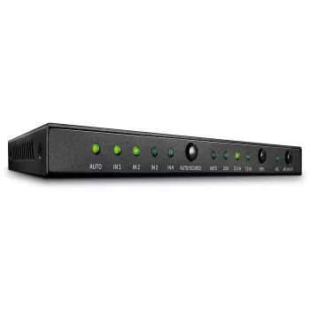 Lindy 38249 διακόπτης HDMI 2.0 18G 4 θυρών με ήχο, επιτραπέζιος