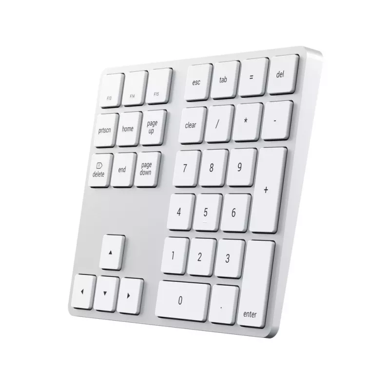 Satechi ST-XLABKS Extended ασύρματο αριθμητικό πληκτρολόγιο Bluetooth, ασημί