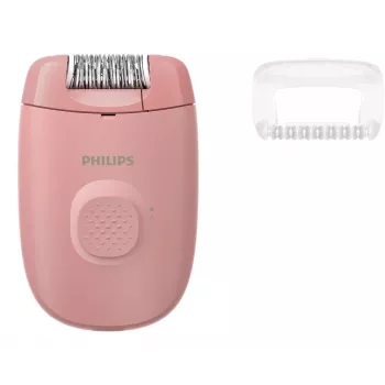 Αποτριχωτική μηχανή Philips BRE227/00 ενσύρματη ροζ — λειτουργία μασάζ, τροφοδοσία από το δίκτυο, με βούρτσα καθαρισμού