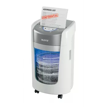 Καταστροφέας εγγράφων Leitz IQ OptiMax Home Office 225 μικροκοπής επίπεδο ασφαλείας P5 15 L – λευκό