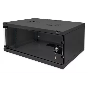 DIGITUS 4U Ερμάριο τοίχου SOHO μη συναρμολογημένο 241x540x400mm πόρτα με γυάλινη πρόσοψη μαύρο