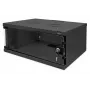 DIGITUS 4U Ερμάριο τοίχου SOHO μη συναρμολογημένο 241x540x400mm πόρτα με γυάλινη πρόσοψη μαύρο