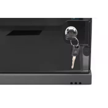 DIGITUS 4U Ερμάριο τοίχου SOHO μη συναρμολογημένο 241x540x400mm πόρτα με γυάλινη πρόσοψη μαύρο