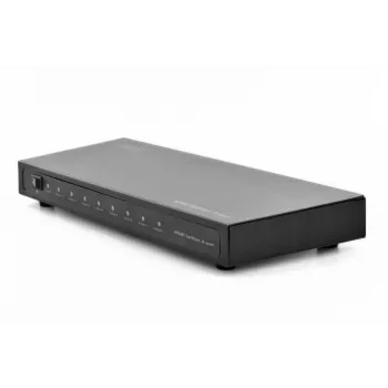 DIGITUS διαχωριστής HDMI, 8 θυρών 1080p, 3D, HDMI High Speed, 2,25 GHz/225 MHz, μεταλλικό περίβλημα, μαύρο