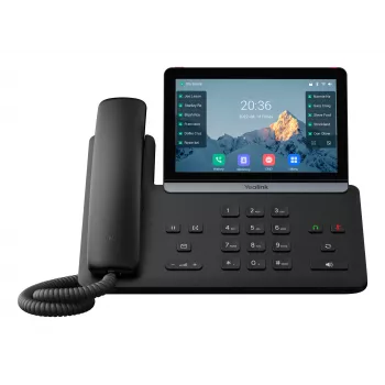 IP τηλέφωνο Yealink SIP-T87W — οθόνη LCD 7 ιντσών 800×480, ενσύρματο & ασύρματο ακουστικό, τηλεφωνικός κατάλογος 1000 επαφών, codecs G.711/G.723/G.726/G.729