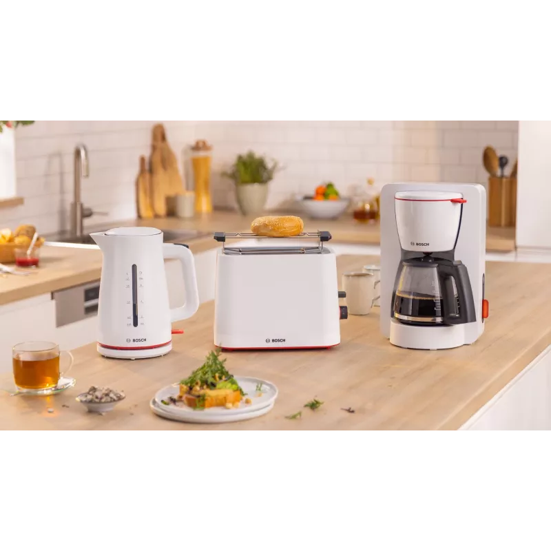 Ηλεκτρικός βραστήρας Bosch TWK3M121 — 1,7 L, 2400 W, λευκός, πλαστικό περίβλημα