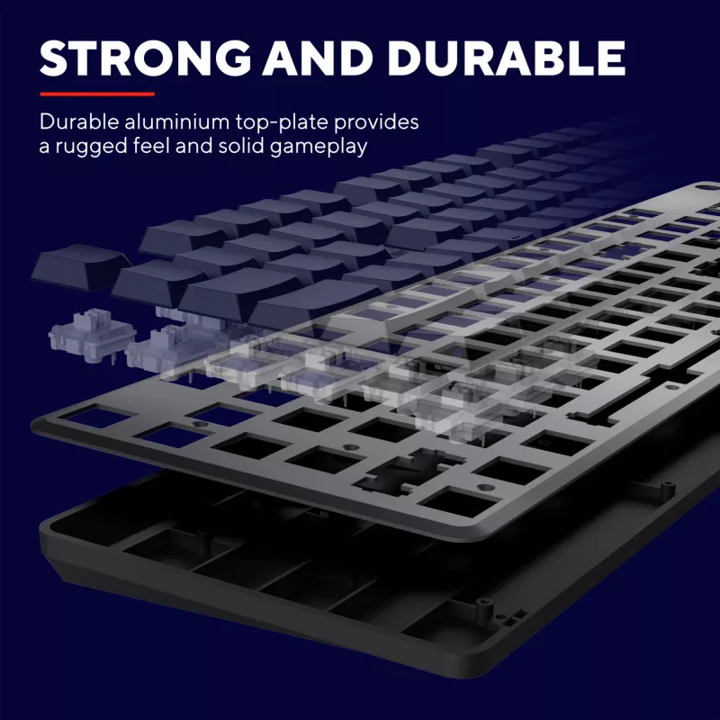 Trust GXT 868 Torix πληκτρολόγιο Gaming USB + RF Wireless + Bluetooth QWERTY US English μαύρο