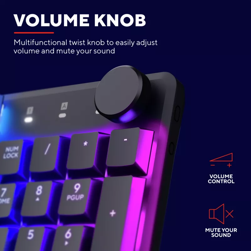 Trust GXT 868 Torix πληκτρολόγιο Gaming USB + RF Wireless + Bluetooth QWERTY US English μαύρο
