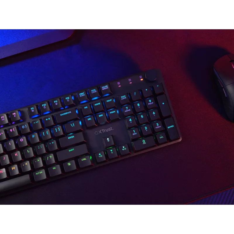 Trust GXT 868 Torix πληκτρολόγιο Gaming USB + RF Wireless + Bluetooth QWERTY US English μαύρο