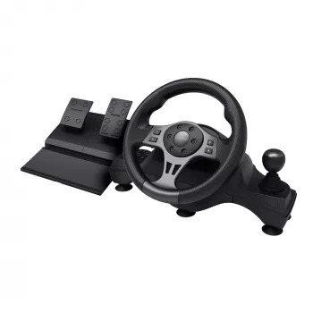 Trust GXT 289 Movi μαύρο USB τιμόνι + πεντάλ Nintendo Switch, PlayStation 4, Xbox One S, Xbox One X, Xbox Series S, Xbox Series X