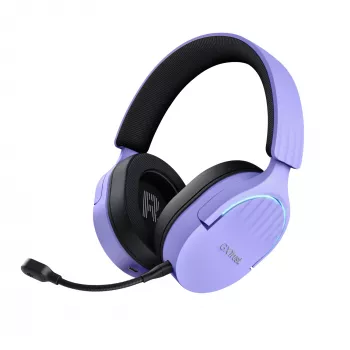 Trust GXT 491P FAYZO ακουστικά ενσύρματα & ασύρματα Head-band Gaming USB Type-A Bluetooth μαύρο, μωβ