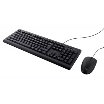 Trust Primo πληκτρολόγιο, ποντίκι περιλαμβάνεται, Universal, USB, QWERTY, US-Αγγλικά, μαύρο