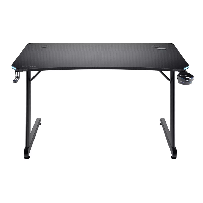 Ορθογώνιο τραπέζι TRUST GXT 709 LUMINUS μαύρο 1200x600x740 mm