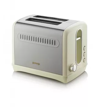 Τοστιέρα Gorenje T1100CLI 2 φετών 1100 W σαμπάνια, 6 βαθμίδες ροδίσματος, λειτουργία απόψυξης & ζεστάματος
