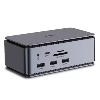 Lindy DST-Pro USB4, USB-C βάση σύνδεσης φορητού υπολογιστή