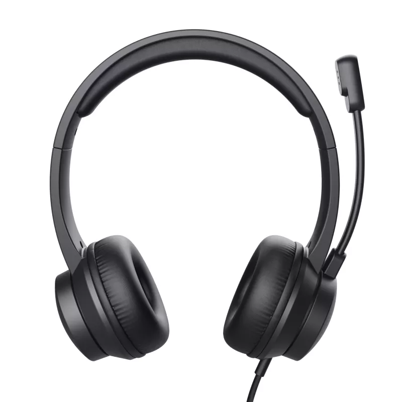 Trust HS-201 Ακουστικά Ενσύρματα Κεφαλής Γραφείου/Callcenter USB Type-A Μαύρο