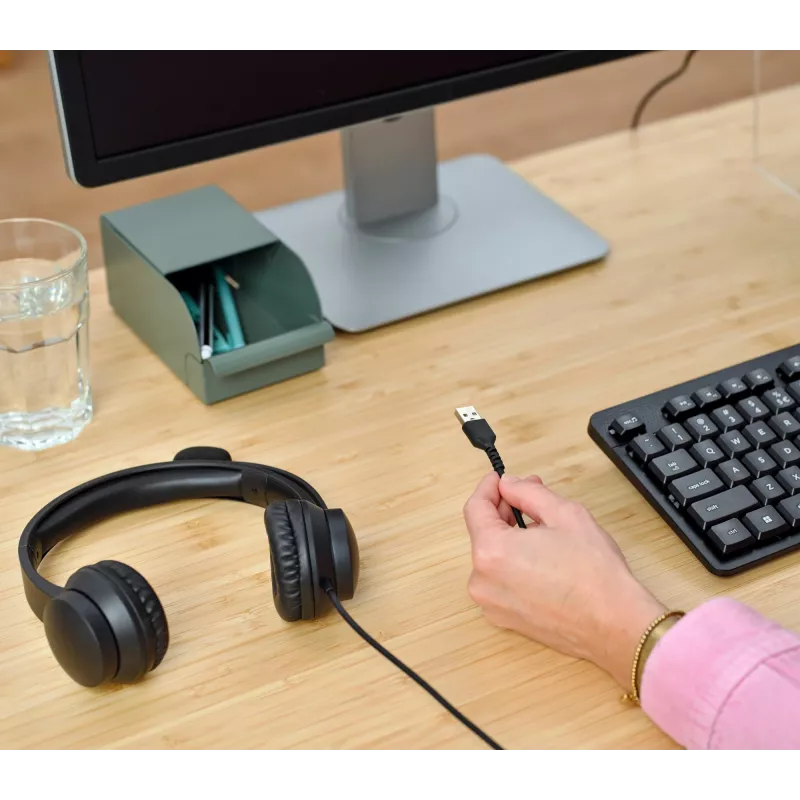 Trust HS-201 Ακουστικά Ενσύρματα Κεφαλής Γραφείου/Callcenter USB Type-A Μαύρο