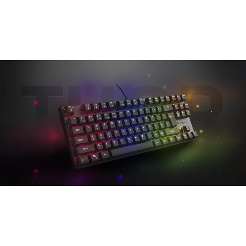 GENESIS Thor 303 TKL Πληκτρολόγιο Gaming USB QWERTY Ισπανικό Μαύρο