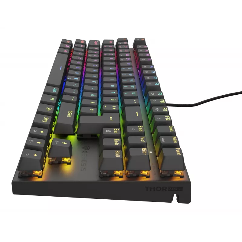 GENESIS Thor 303 TKL Πληκτρολόγιο Gaming USB QWERTZ Γερμανικό Μαύρο