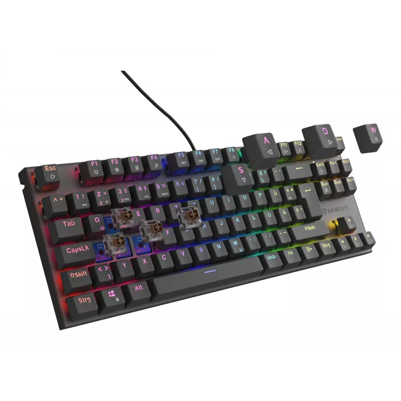 GENESIS Thor 303 TKL Πληκτρολόγιο Gaming USB QWERTZ Γερμανικό Μαύρο