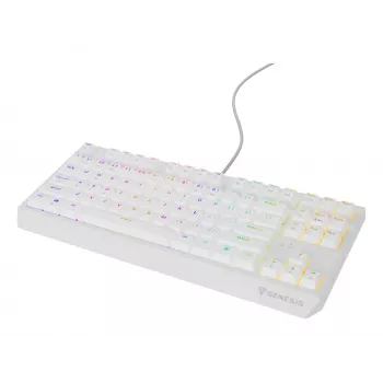 GENESIS Thor 230 TKL Πληκτρολόγιο Gaming USB QWERTY Αμερικανικό-Αγγλικό Λευκό