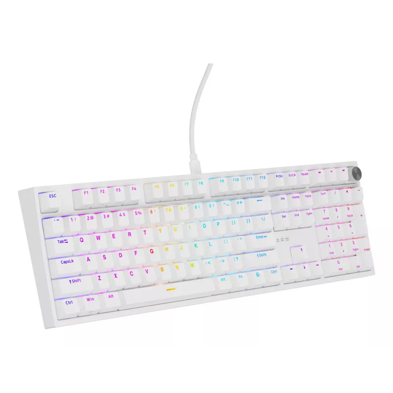 GENESIS NKG-2300 Πληκτρολόγιο Universal USB QWERTY Αγγλικό Λευκό