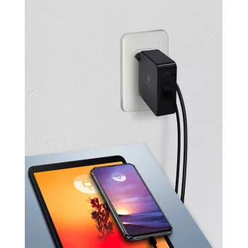 ICY BOX IB-PS101-PD Φορητός υπολογιστής, Smartphone, Tablet Μαύρο AC Εσωτερικού χώρου