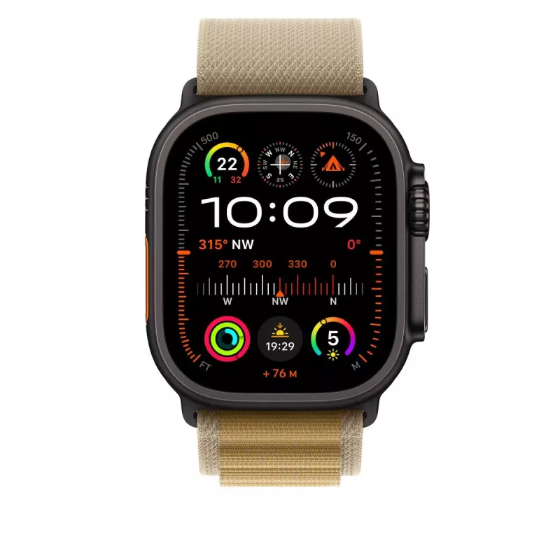 APPLE 49 mm Tan Alpine Loop – Small – μαύρο φινίρισμα Titanium