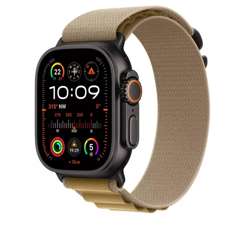 APPLE 49 mm Tan Alpine Loop – Small – μαύρο φινίρισμα Titanium