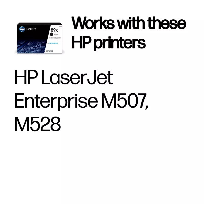 HP 89X High Yield μαύρο γνήσιο τόνερ LaserJet, 10000 σελίδες, μαύρο, 1 τεμ.