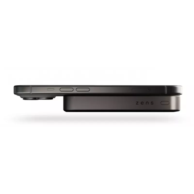 ZENS Powerbank λεπτό Qi2 Al 10000mAh Μαύρο