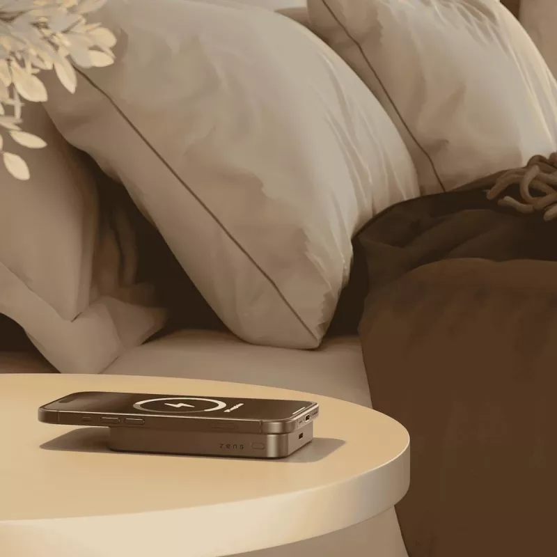 ZENS Powerbank λεπτό Qi2 Al 10000mAh Μαύρο