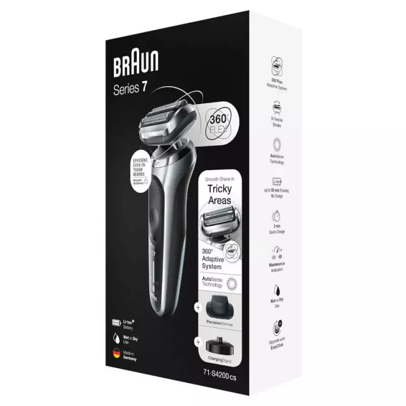 Ξυριστική μηχανή Braun Series 7 71-S4200cs μαύρη AutoSense μπαταρίας
