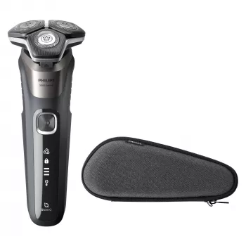Philips SHAVER Series 5000 S5887/30 ξυριστική μηχανή ανδρών, περιστρεφόμενη, μαύρη, γκρι