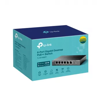 TP-Link 6-Port Gigabit Desktop Switch με 3-Port PoE+ και 1-Port PoE++